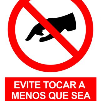 SEÃ‘AL SEG."EVITE TOCAR..."SP976 40X30CM