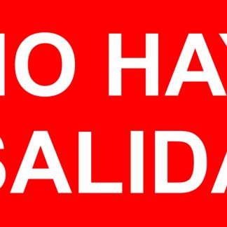 SEÃ‘AL FOTOLUMINES.NO HAY SALIDA EV135