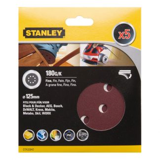 ACCESORIO STANLEY STA32042XJ 5 LIJAS 125 VELCRO G-180