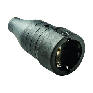 BASE 257 TT GOMA NEGRO IP44 16A-250V