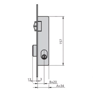 CERRADURA EMBUTIR 1964V/6 AI