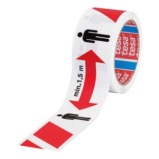 CINTA DIST.SOCIAL 58263-50MX50MM ROJ/BCO