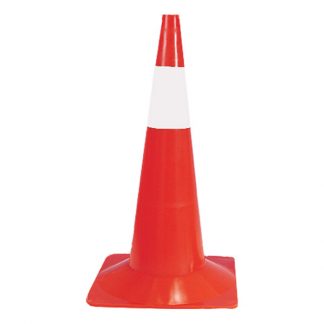 CONO POLIETILENO 2516-500MM BANDA BLANCA