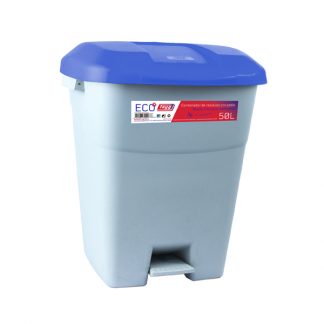CONTENEDOR GRIS PEDAL 50L