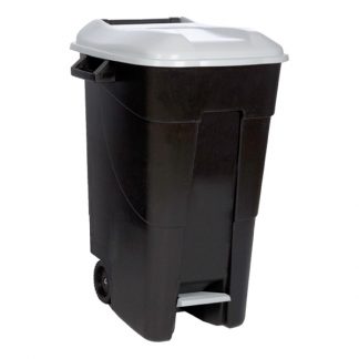 CONTENEDOR NEGRO PEDAL 120L