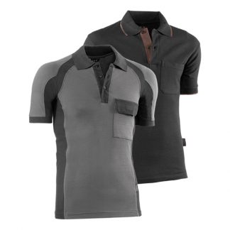 POLO M/CORTA ALG.FLEX 690 MARRON/NGR