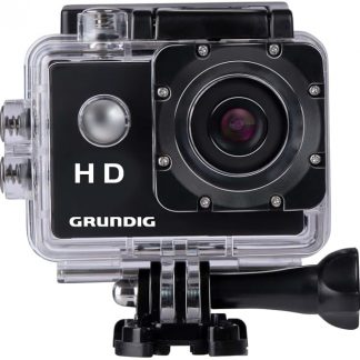 Grundig Cámara Deportiva 720P - Cámara de Acción Impermeable - Action CAM para Youtubers - Cámara Subacuática con Pantalla – Negra